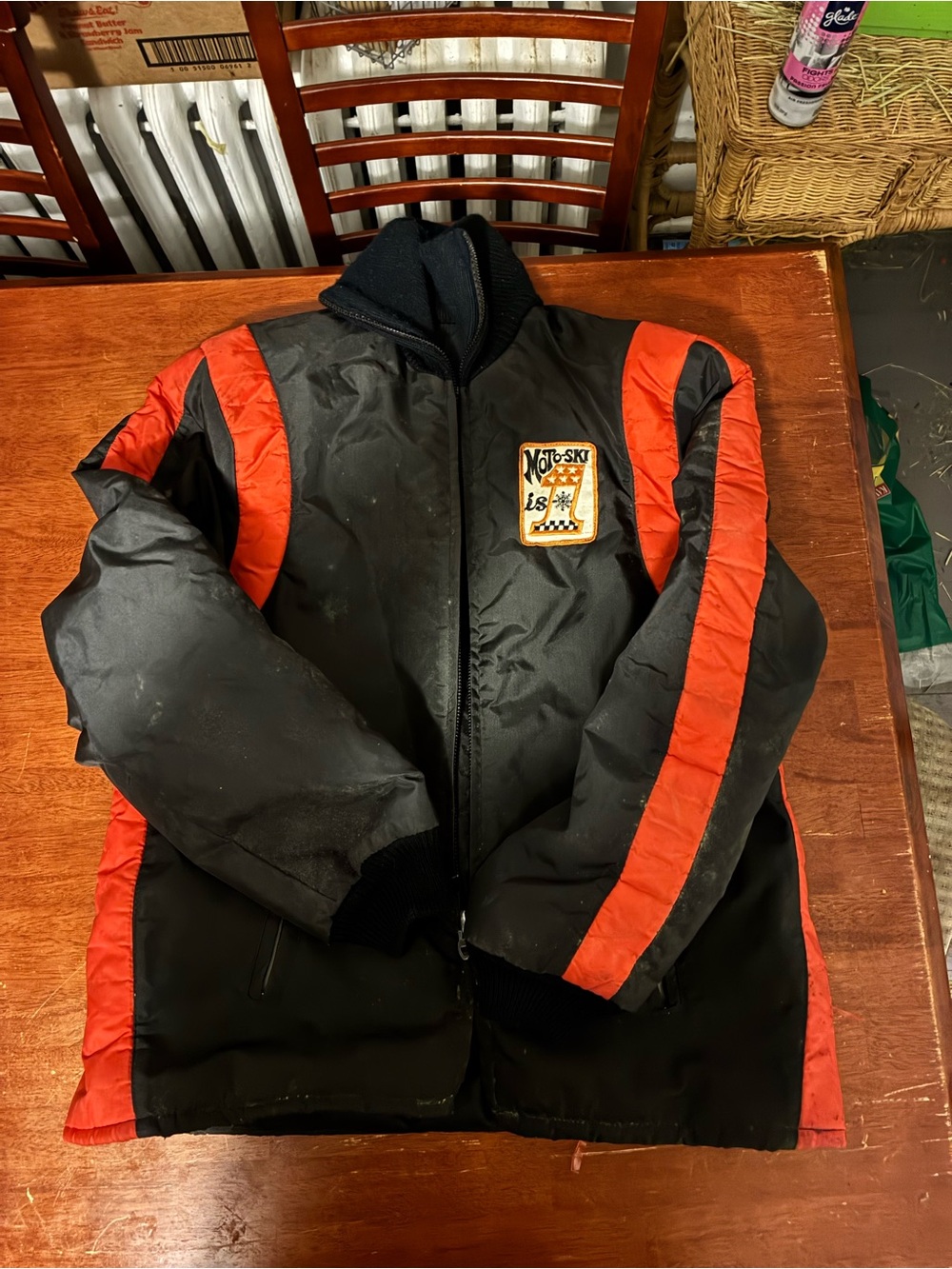 Vintage 70s Moto-Ski LeMans Snowmobile Jacket Mens M USA Talon Racing